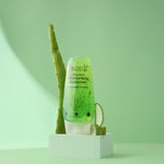 Load image into Gallery viewer, Lieve Care Aloe Vera Face Wash in a green bottle with aloe vera leaves on a light green background