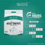 Load image into Gallery viewer, Lieve Care high absorbency adult diaper pants package with sizes M to XXL and up to 8 hours protection