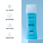 Load image into Gallery viewer, Lieve Care Ocean Blue Shower Gel in a transparent bottle for refreshing body wash experience