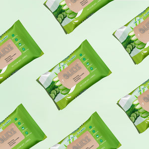 Lieve Care Aloe Vera Cucumber Facial Wipes in a refreshing green package for gentle cleansing