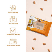 Lieve Care Honey Almond Facial Wipes in a Convenient Package for Gentle Cleansing