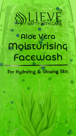 Load image into Gallery viewer, Lieve Care Aloe Vera Face Wash for Hydrating and Glowing Skin in a Green Bottle

